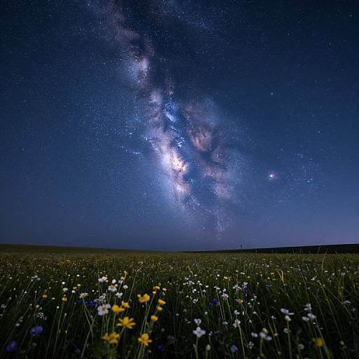 Starlit Wildflowers Embracing Cosmos
