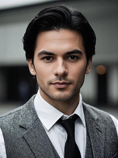 Portrait of Young Man in Formal Attire