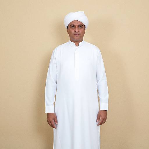 Man in White Turban Portrait