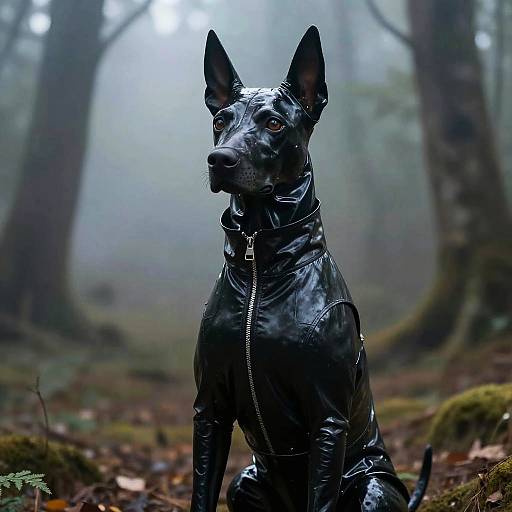 Surreal Latex Dog Humanoid Art