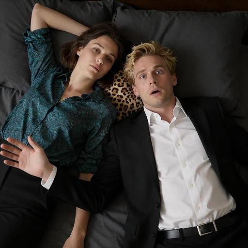 Surprised Encounter on a Bed