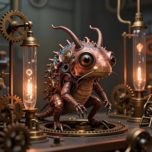 Steampunk Mouse in Vintage Lab