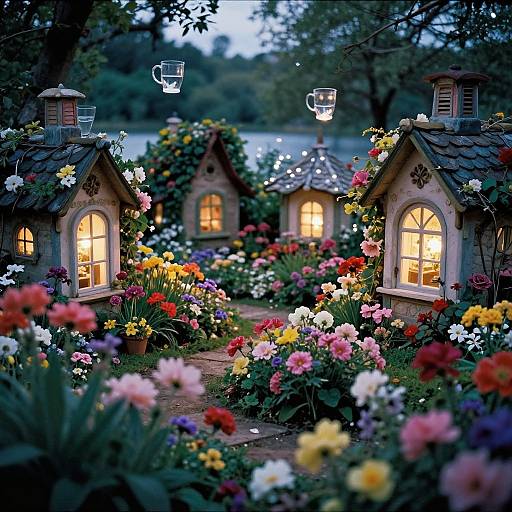 Whimsical Floral Garden Retreat