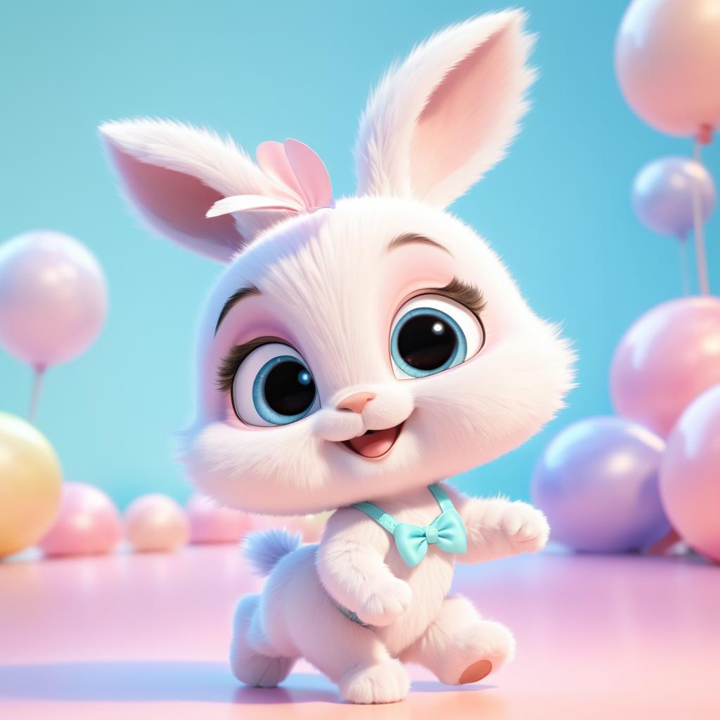 Adorable Pixar-Style Flapper Rabbit Baby