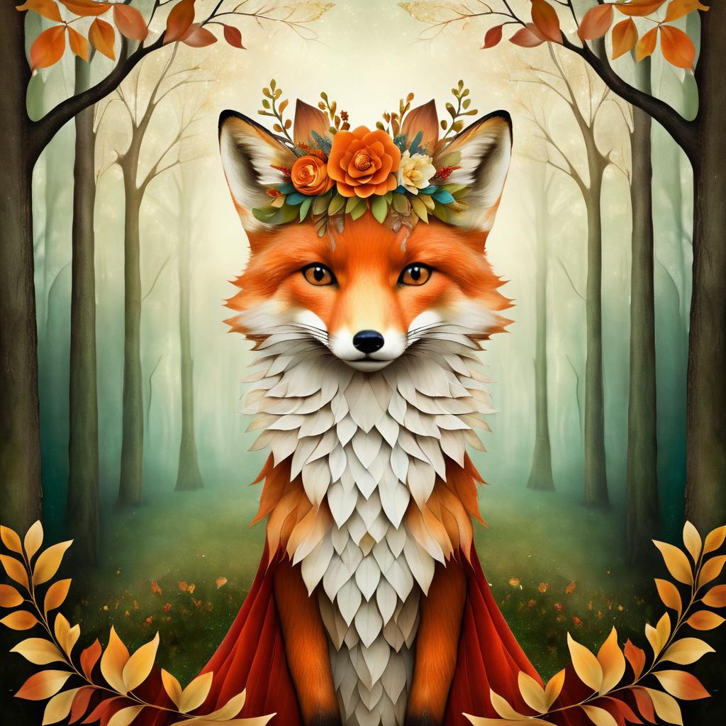 Whimsical Fox in Autumn Wonderland