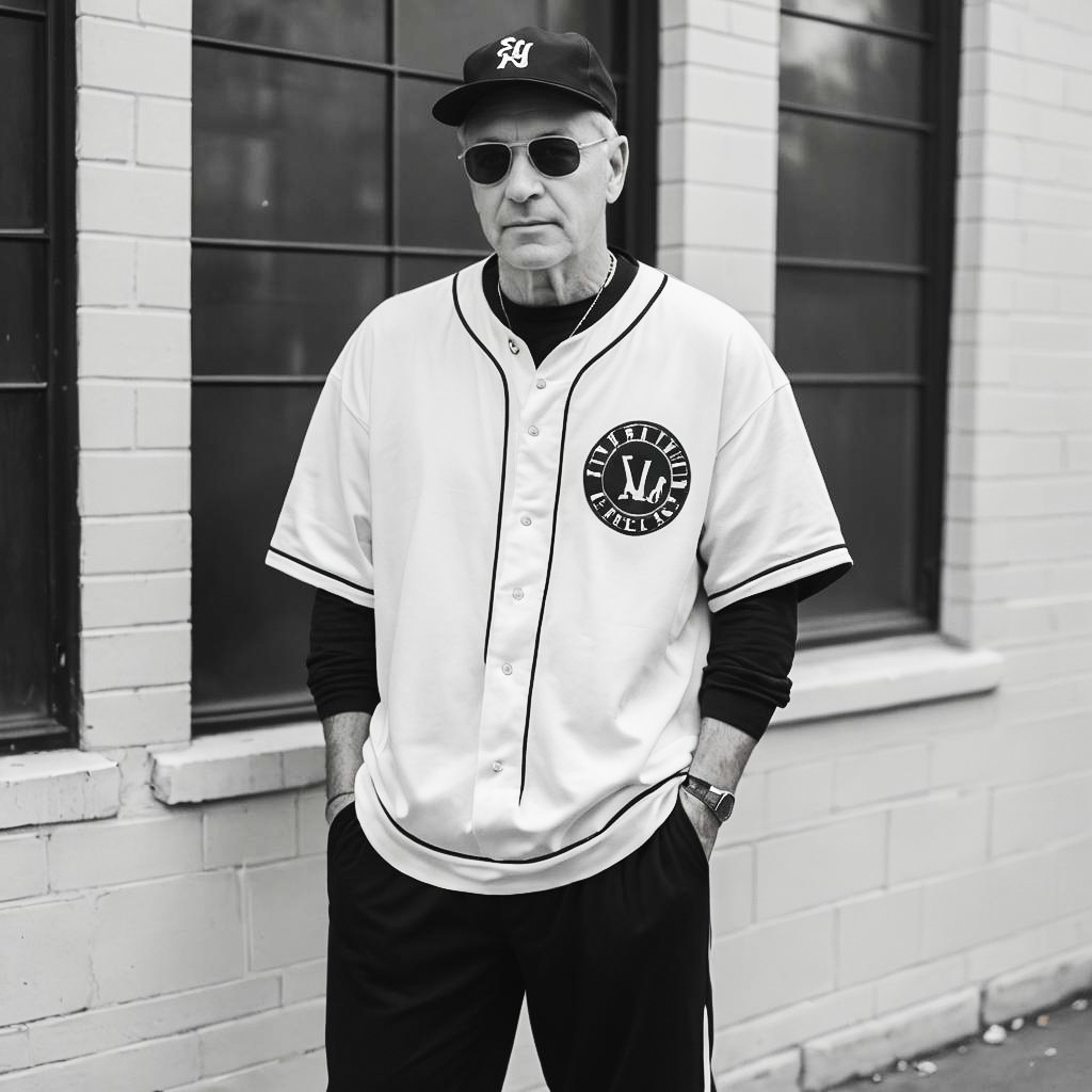 Vintage Baseball Jersey Outfit Portrait