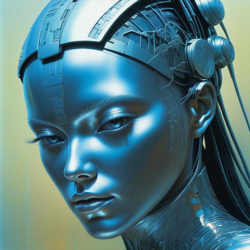 Ultra-Detailed Futuristic Cyborg Woman