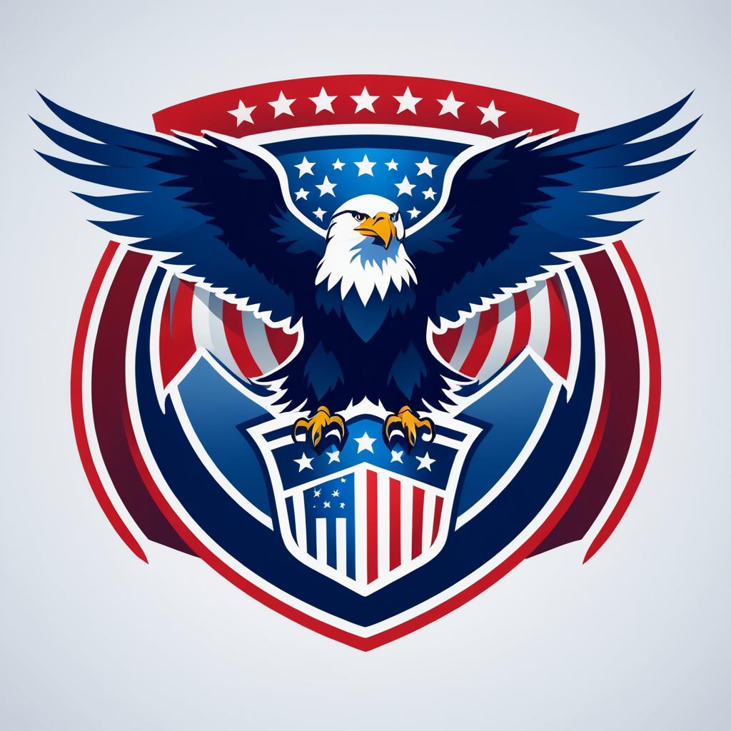 Vintage Bald Eagle Logo Emblem Design