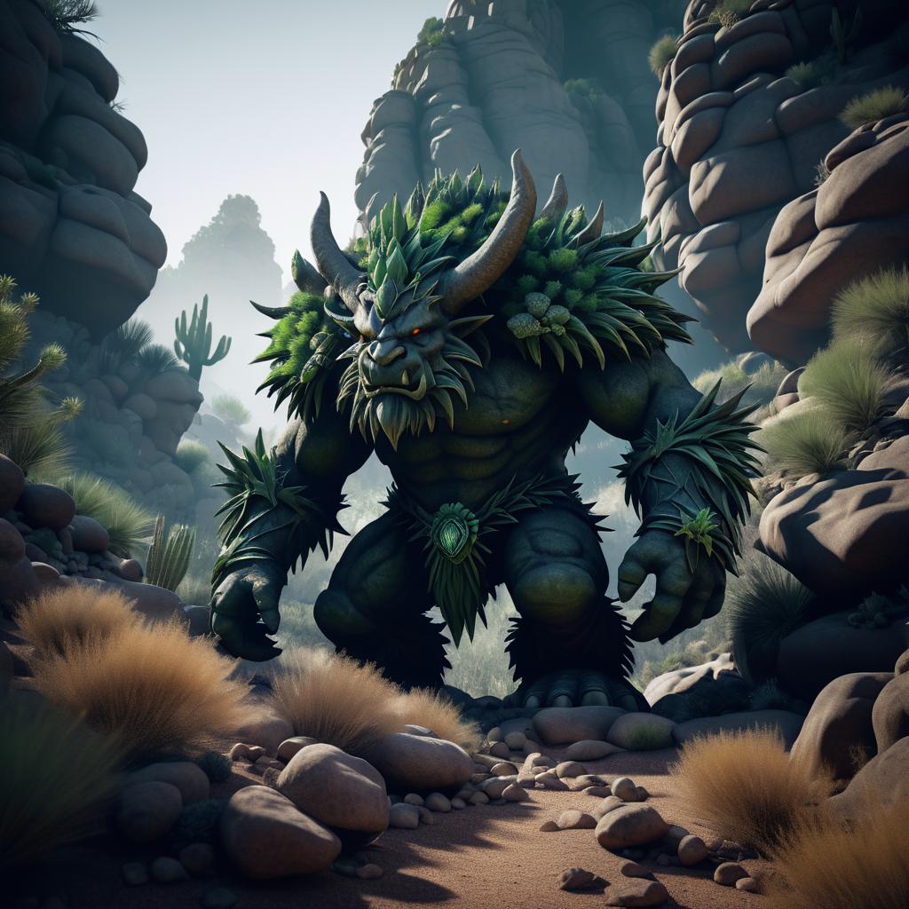 Thorned Behemoth in Dark Botanical Ravine