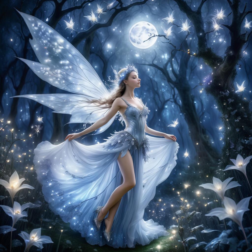 Ethereal Fairy in Moonlit Grove