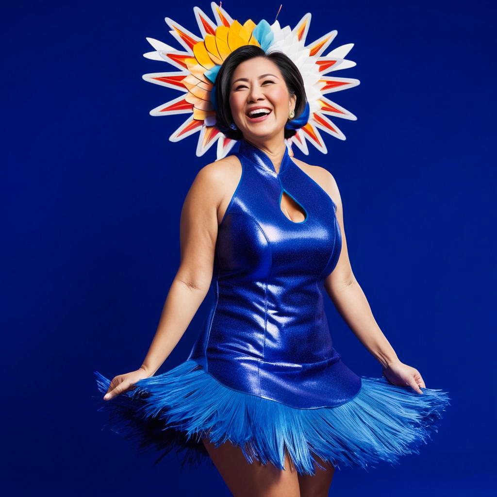 Vibrant Moomba Festival Costume Portrait