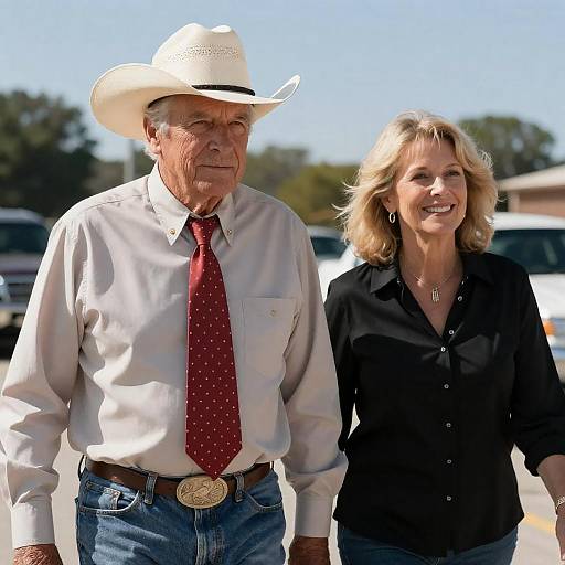 Happy Seniors Strolling Outdoors Together