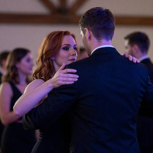 Intimate Dance: Couple in Embrace