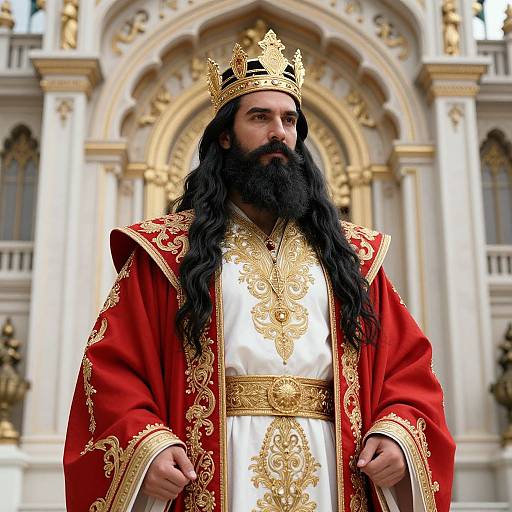 Regal Man in Ornate Royal Attire