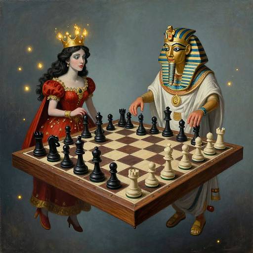 Surreal Floating Chess Game Fantasy