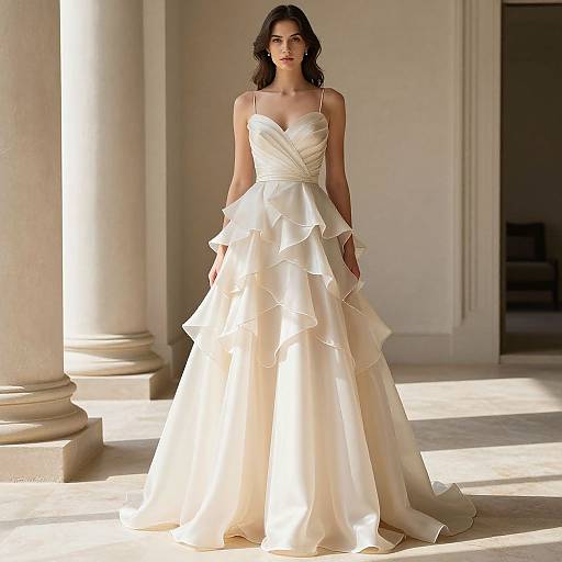 Elegant Ombre Silk Organza Gown