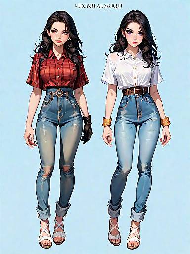 Casual Comic Style Full Body Portrait