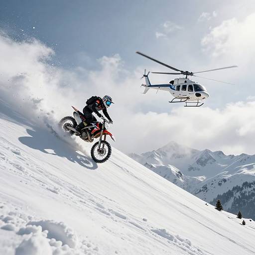 Snowy Mountain Motorcycle Chase