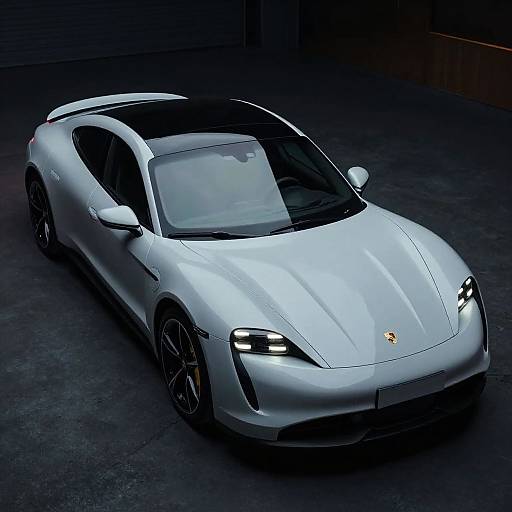 Cinematic Top-Down Porsche Taycan