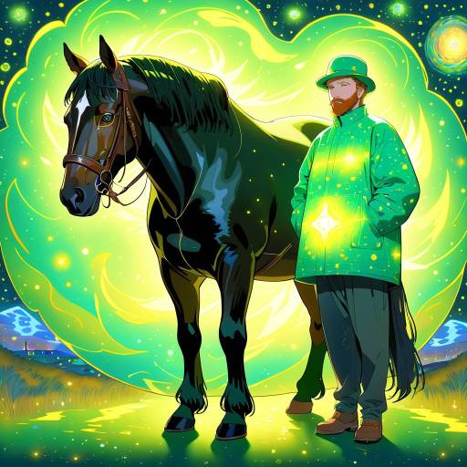 Oversized Horse in Van Gogh Style Oversized Horse in Van Gogh Style