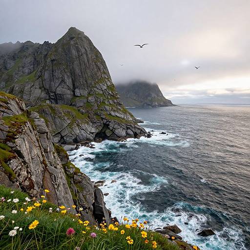 Lofoten Coastal Cliffs at Sunrise