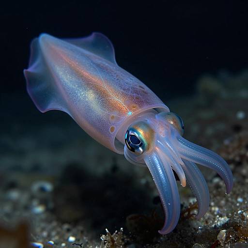 Bioluminescent Deep-Sea Squid