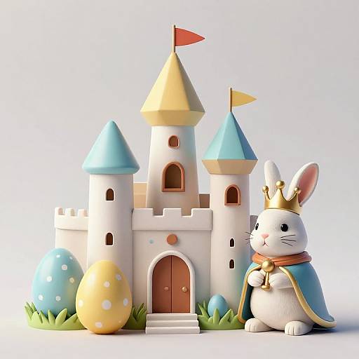Hyperrealistic Easter Egg Castle King