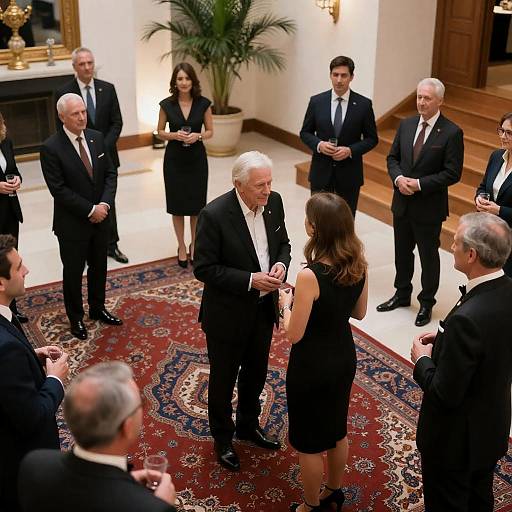 Elegant Aerial View of Formal Gathering