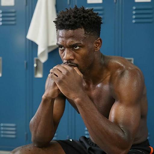 Intense Gym Portrait of a Muscular Man