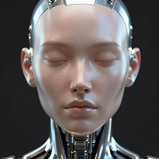 Futuristic Symmetrical Cybernetic Portrait