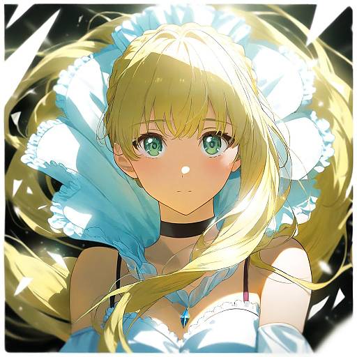 Illustration of Asseylum vers allusia, aldnoah.zero in the style of Nai ga