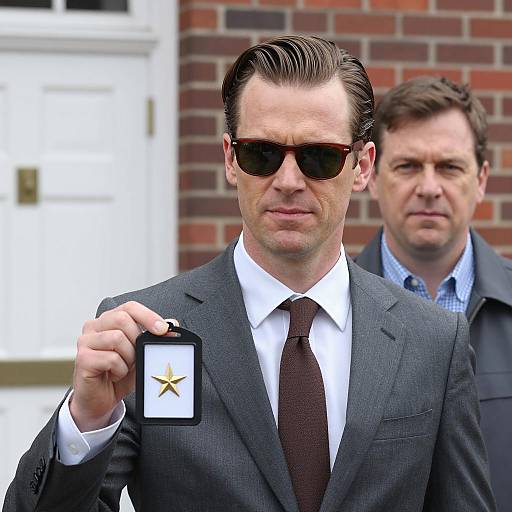 Detective Showing Gold Star Badge