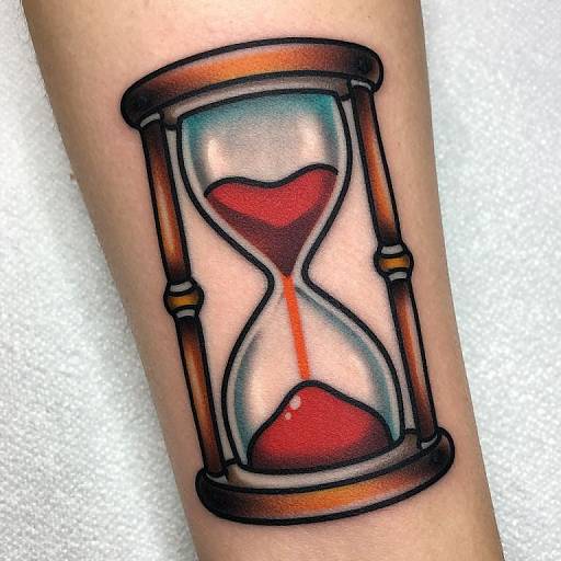 Traditional Hourglass Tattoo Design