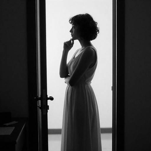 Silhouette of Woman in Doorway