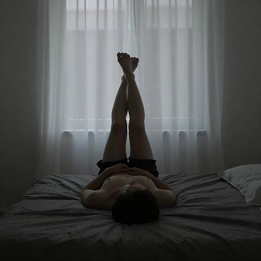 Serene Shadows in a Dim Bedroom