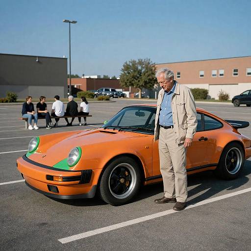 Sunlit Parking Lot with Urban Vibes
