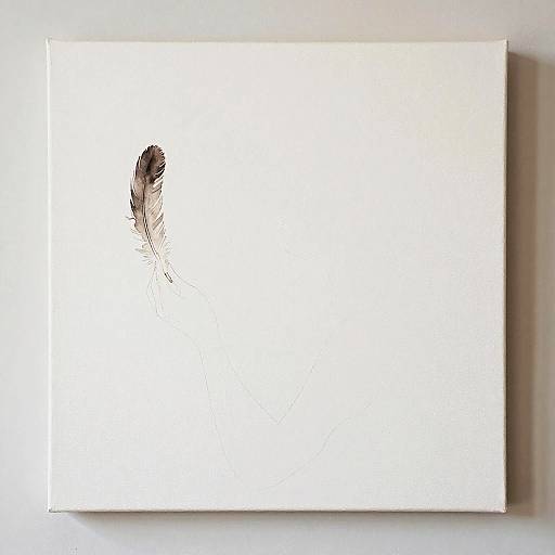 Watercolor Woman Holding Feathers