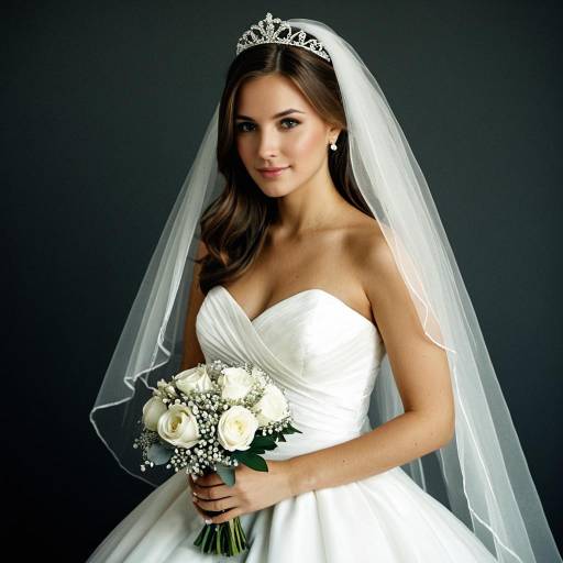 Elegant Modern Bride in Wedding Attire