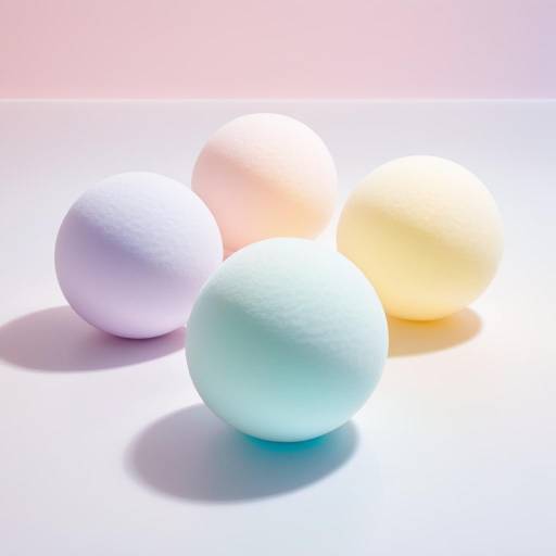 Surreal Ice Cream Balls in Pastel Room