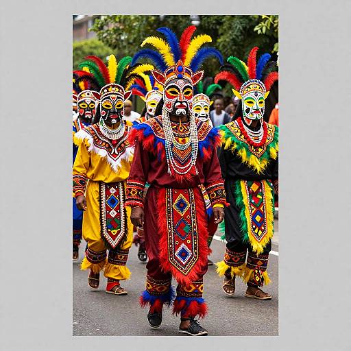 Vibrant Festival Costumes Outdoors