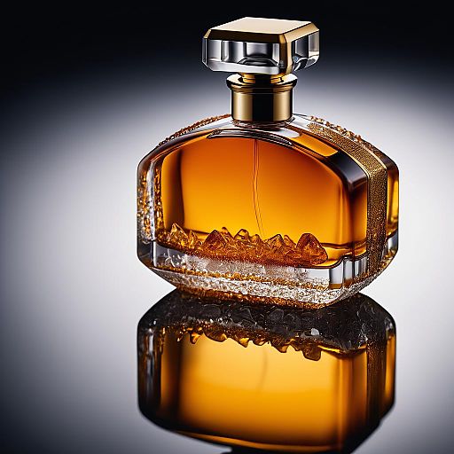 Luxury Amber Perfume Bottle with Splash Effect