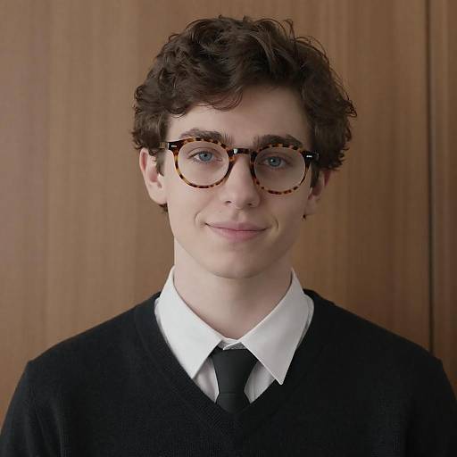 Soft Wood-Panel Portrait of Young Man