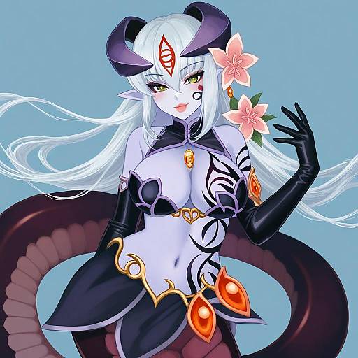 Illustration of Alipheese fateburn xvi, mon-musu quest! in the style of Ushiyama ame