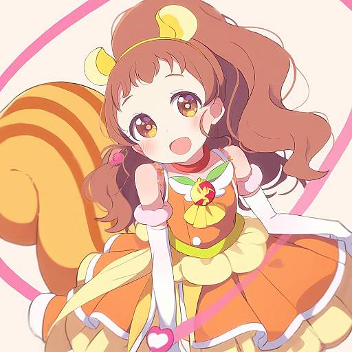 Illustration of Arisugawa himari, kirakira precure a la mode in the style of Okota mikan