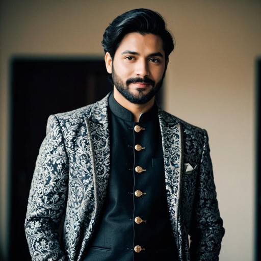 Young Man in Ornate Sherwani