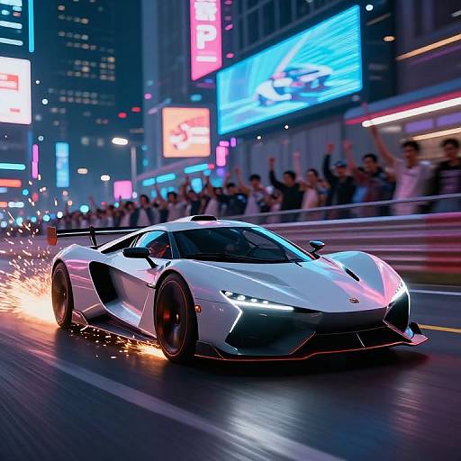 Futuristic Neon Urban Racecar