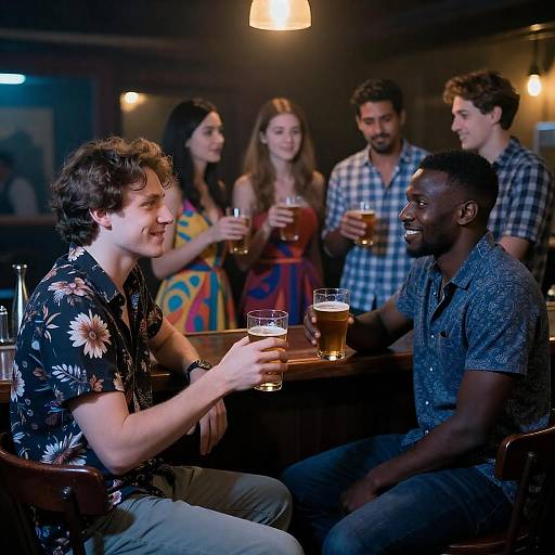 Dimly Lit Bar Night Portrait