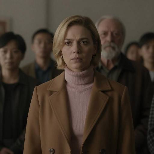 Serious Portrait in a Crowded Room