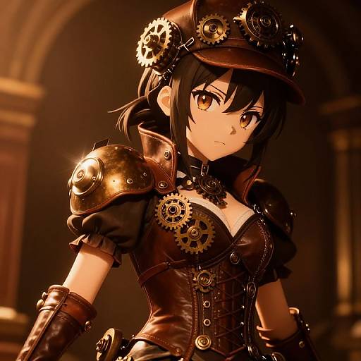 Steampunk Anime Girl Character Design