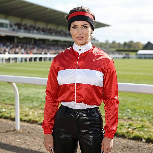 Realistic Portrait of Female Jockey
